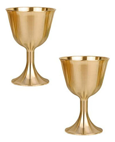 Copas De Vidrio Y Bronce Decorativas Vintage