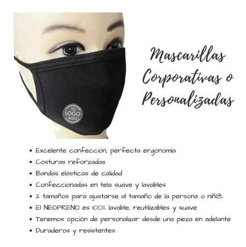 Tapa Boca Mascarilla Neopreno Corporativo Personalizamos