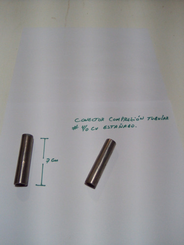 Conector Tubular A Compresión #4/0, Cu