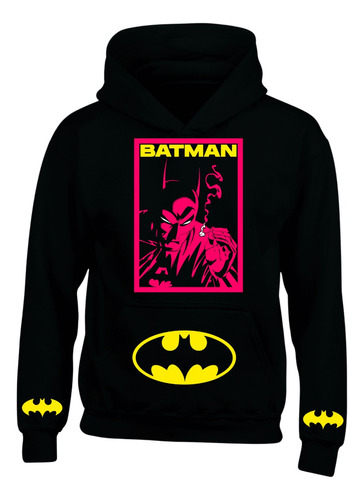 Buzo Capota Batman Super Heroes Hoodie Saco Serie Black Md7