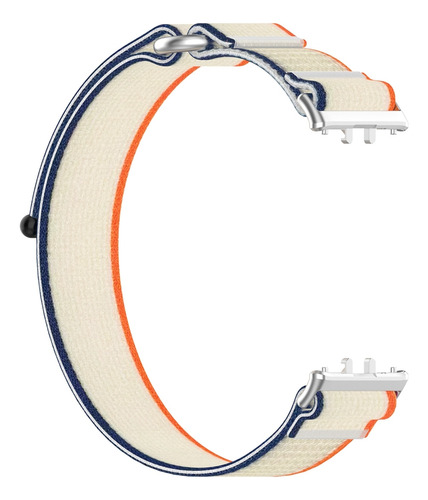 Pulseira Loop Trilha Ltimports Para Samsung Galaxy Fit3 R390 Cor Lt-bege-laranja