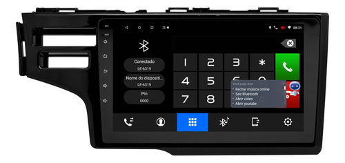 Multimidia Fit 15/21 Android 14 Auto 2gb Carplay Voz 9p 2cam