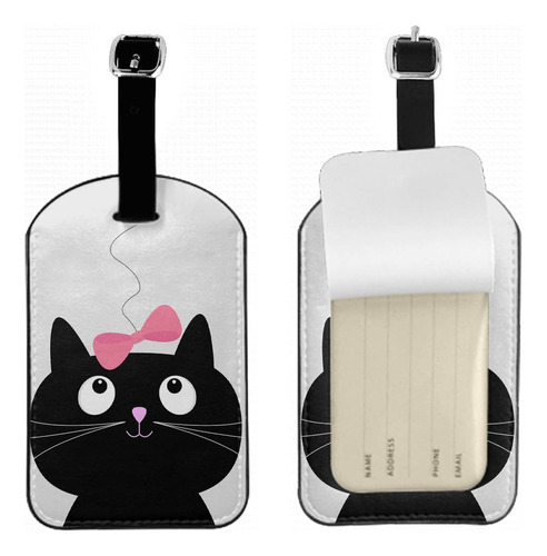 Zoczos - Etiqueta De Bolsa De Viaje Con Diseño De Gato Negro