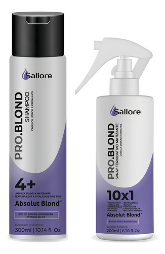 Sallore Pro.blond Absolute Blond Shampoo E Spray Termoativo