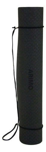 Arimo Balance Slim Yoga Mat 4 Mm 181 X 61 Biodegradável Tpe Cor Ônix