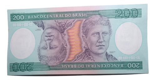 Billete Brasil 200 Cruzeiros Princesa Isabel Años 80's