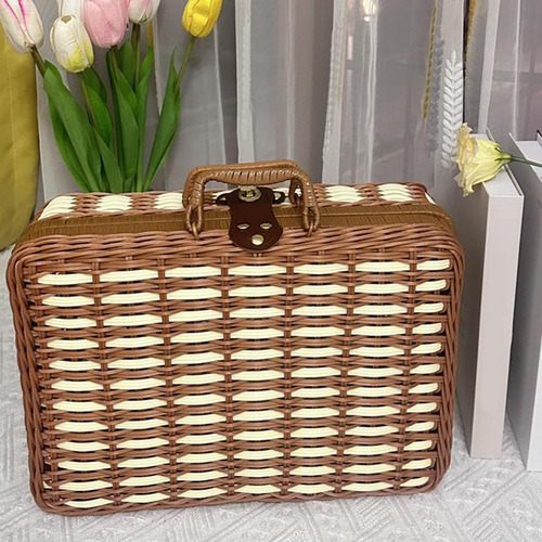 Cesta De Almacenamiento Con Tapa Y Asa For Accesorios De M