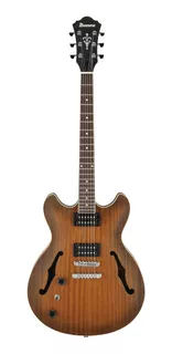 Guitarra eléctrica para zurdo Ibanez AS Artcore AS53 semi hollow de sapele tobacco flat con diapasón de nogal