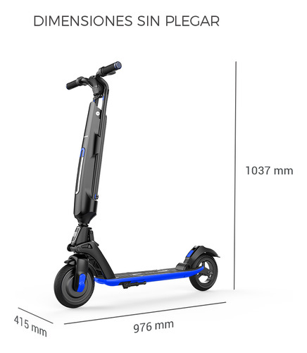 Imagen 7 de 12 de Monopatin Electrico Scooter Auton.30km Usb Azul U1 Schoom