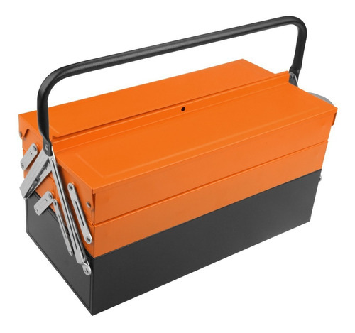 Caja Herramientas Chapa Pintada Al Calor 3 Niveles Wokin Color Naranja claro