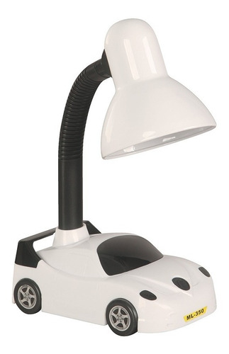 Lámpara De Escritorio Auto De Carreras Blanco E27 40w 1 Luz Estructura Negro