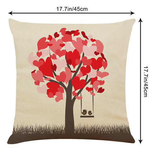 Funda De Cojín G Para Sofá Con Diseño De San Valentín, Decor