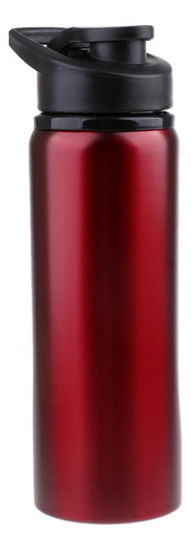 1 Unid De Botella De Agua De Material Acero Inoxidable Rojo