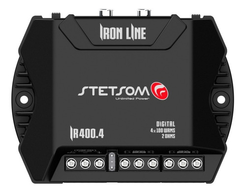 Modulo De Potencia Iron Line 400.4 Rms 2ohms 4 Canais Stetsom Cor Preto