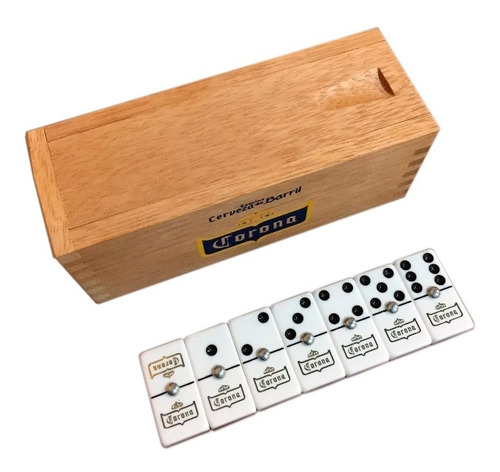 Domino Corona Retro Madera + Baraja Victoria Española