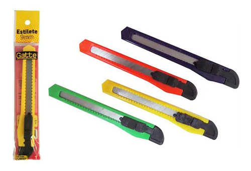 Kit 5 Estilete Estreito Lâmina 9mm Promoção Atacado
