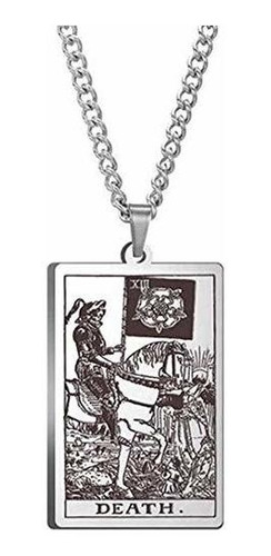 Collar - Retro Vintage Stainless Steel Tarot Card Rider Wait