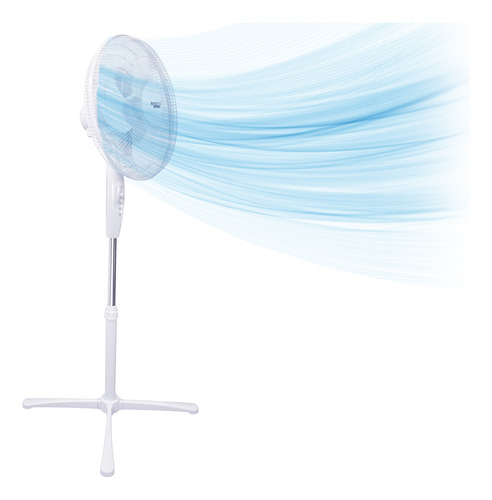 Ventilador Pedestal 3 Niveles De Velocidad Altura Ajustable 45.72 Cm 127v 60hz 45w Blanco Blancas Plástico 3