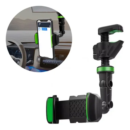 Soporte Celular Gps Auto Retrovisor Espejo Ajustable 360°