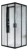 Comprar Box De Ducha Mampara Gorena York 90cm Cabina Recta S\u002Fbase Armazón Negro Panel Transparente