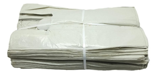 1kg Sacolas Plásticas Reciclada Reforçada Branca 40x50