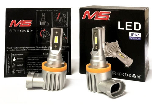 Imagen 1 de 8 de Par Bulbos Led H4 Directo Ms Genracion 10 Ms