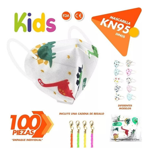Nj Kawai Mask Kn95 Mascarilla Infantil 100 Piezas