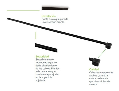 Amarras De Sujeción Dexson 100u Desde 15cm Varias Medidas