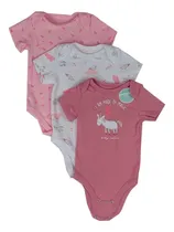 Comprar Pañaleros Manga Corta Algodón Bebé Niña Niño 38344 Paquete 3