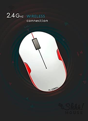 Shhhmouse Mouse Óptico Móvil Inalámbrico, Silencioso, Silenc