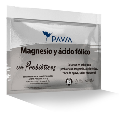 Probióticos de Pavia com 1 bilhão de L. Rhamnosus e L. Paracasei vivos e ativos, sabor de maracujá