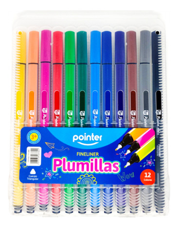 Marcadores P/fina Plumillas Pointer Colores Surtidos Pqx12