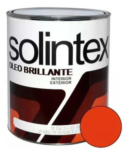 Pintura Óleo Brillante Naranja Cod-530 Solintex 