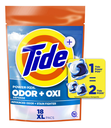 Detergente Para Roupa Tide Ultra Oxi Power Pods 18 Pacotes