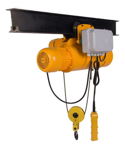 Talha Elétrica 1 Tonelada - Cabo 9m 220/380v, C/troller -mtm Amarelo
