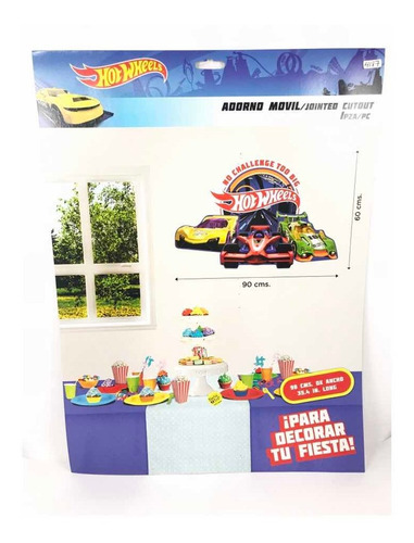 Adorno Movil Hot Wheels Carros Carreras Decoracion Fiesta Gm