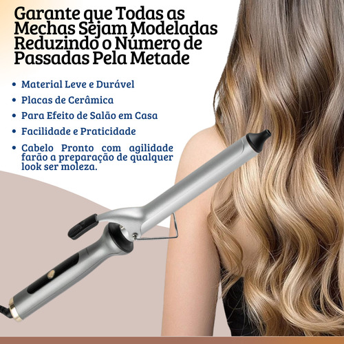 Modelador De Cachos Naturais 230c 25mm Com Cabo Giratório