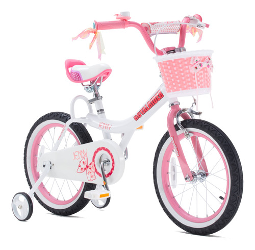 Bicicleta Princesa Rosa Con Ruedines Y Cesta, Ideal Para Niñ