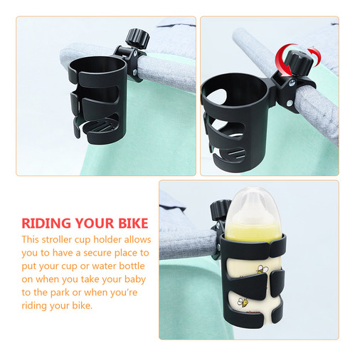 Portavasos Para Cochecito De Bebé Con Abrazadera Ajustable,