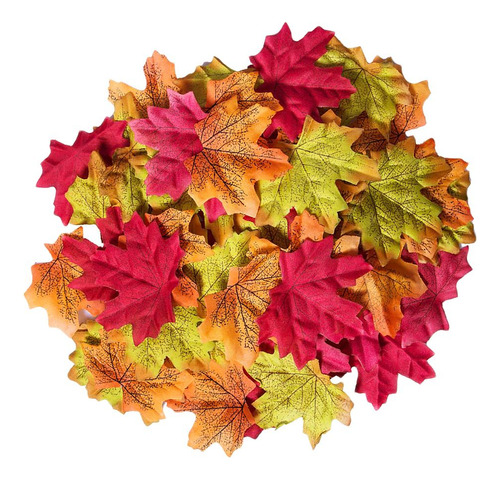 2x 200pcs Hojas De Arce Hojas Artificiales Hojas De Plantas