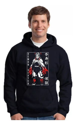 Buzo Canguro Demon Slayer - Hoodie Rengoku - R02 Unisex