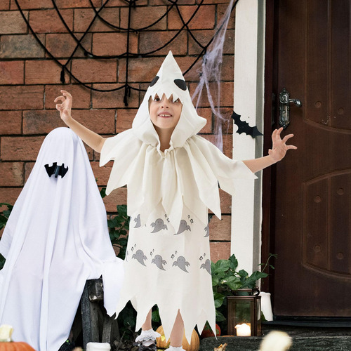 Disfraz De Fantasma De Halloween, Vestido Con Diadema, Sg