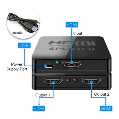 Imagen 2 de 6 de Splitter Ultra Hdmi 1x2 4k - 1080p