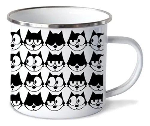 Mug Taza Pocillo Felix Gato 2 Peltre