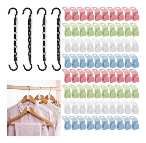 Clips De Plástico Para Colgar, 100 Piezas, Colores Mezclados