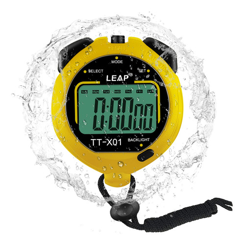 Leap Cronometro Digital, Cronometro De Pantalla Grande Con F