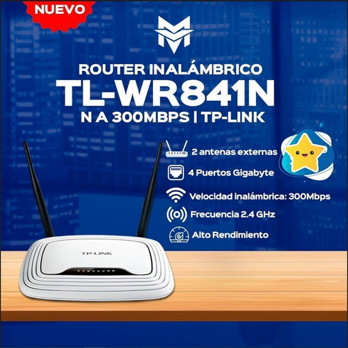 Router Inalámbrico N A 300mbps Tl-wr841n Tp Link