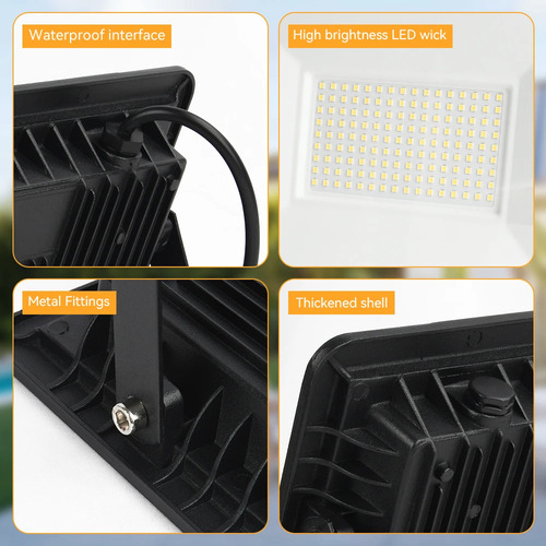 Proyector Led For Exteriores De 100w Ip66