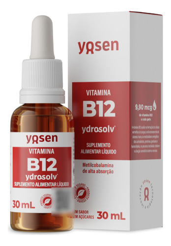 Vitamina B12 Líquida Metilcobalamina Ydrosolv 30ml Yosen Sabor Sem sabor