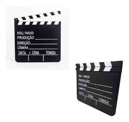 Imagem 2 de 2 de Claquete De Madeira 30x26,5cm Enfeite Decorativo Cinema